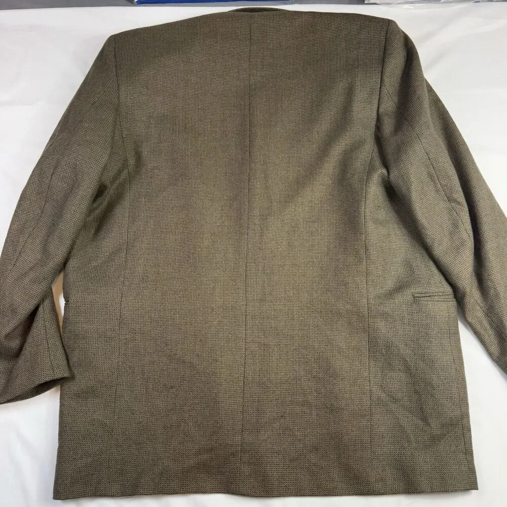Gian Franco Ruffini Tweed Lambswool Mens 46R Jacket Herringbone Plaid Sportcoat